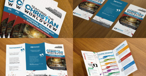 Layout: Tri-fold brochure for teaching course